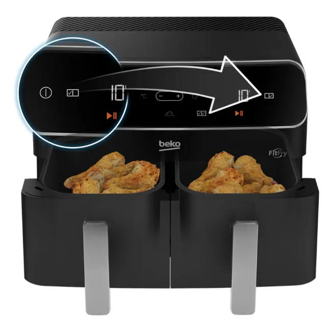 AIR FRYER 2EN1 PANNEAU DIGITAL 8,5L BEKO