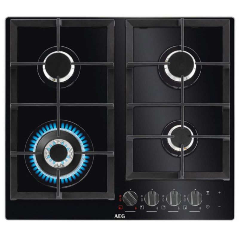 TABLE DE CUISSON GOG 60cm 2 en fonte 3 Couronne FLAME LIGHT AEG