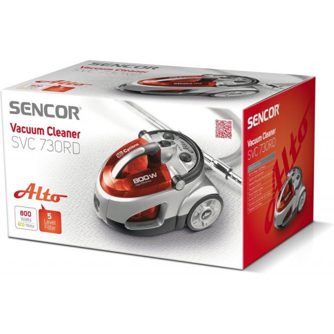 ASPIRATEUR SANS SAC ROUGE 800W SENCOR