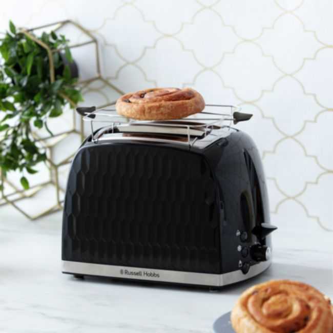 TOASTER HONEYCOMB 2 SLICE NOIRE RUSSELL HOBBS