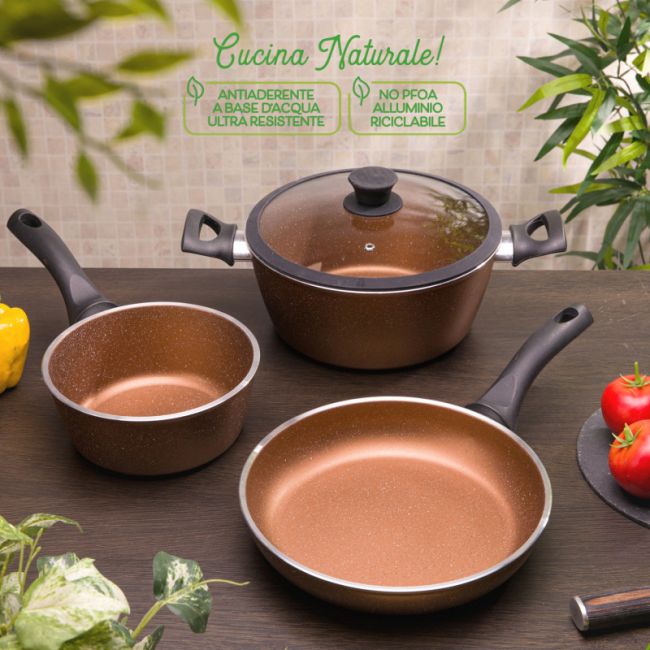 BATTERIE DE CUISINE 8 PCES FORGIA/BRONZE 8059976167134 TAURUS