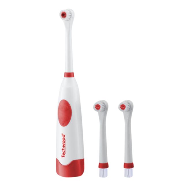 BROSSE A DENT ELECTRIQUE + 3 BROSSETTES TECHWOOD TBAD-035