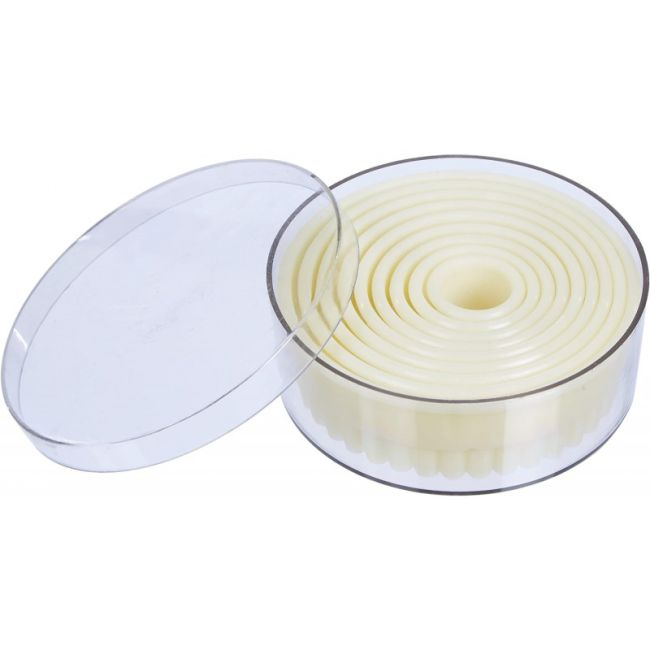 LOT DE 9 EMPORTE-PIECE RONDS CANNELLES LACOR