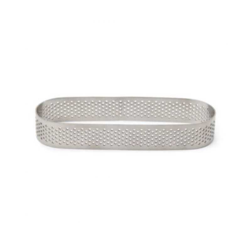 CERCLE A PATISSERIE PERFORE OVAL EN INOX 13X4CM PATISSE