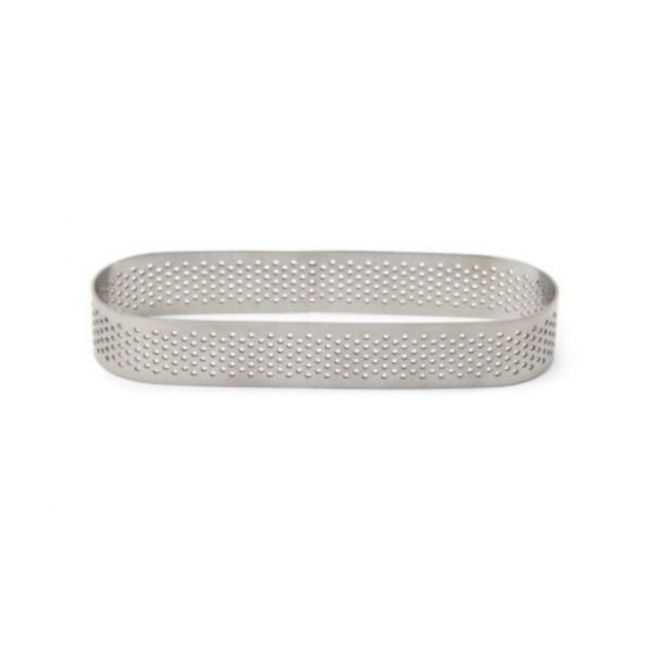 CERCLE A PATISSERIE PERFORE OVAL EN INOX 13X4CM PATISSE