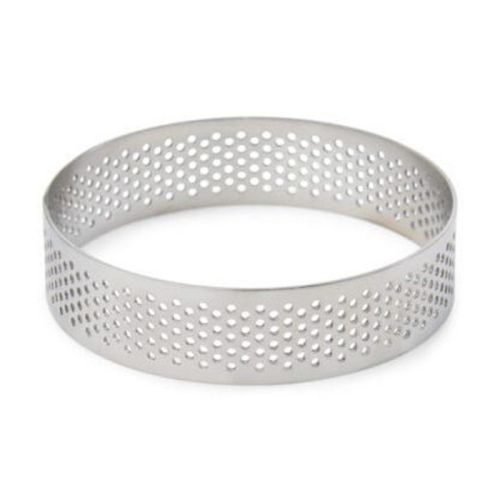CERCLE A PATISSERIE PERFORE ROND EN INOX  8CM PATISSE