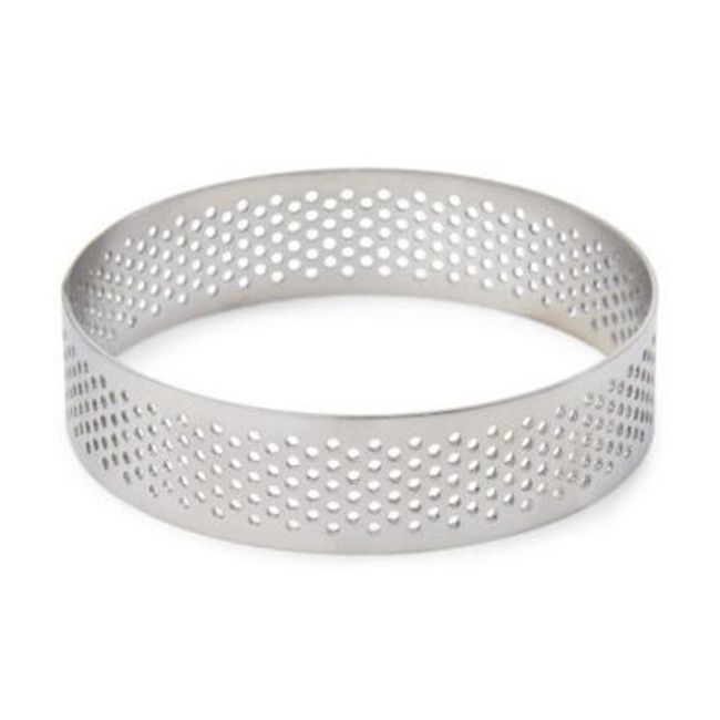 CERCLE A PATISSERIE PERFORE ROND EN INOX8CM PATISSE