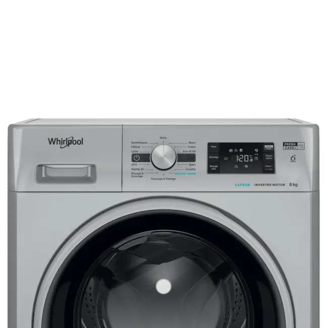 LAVE LINGE 8KG/1200TRS SILVER WHIRLPOOL
