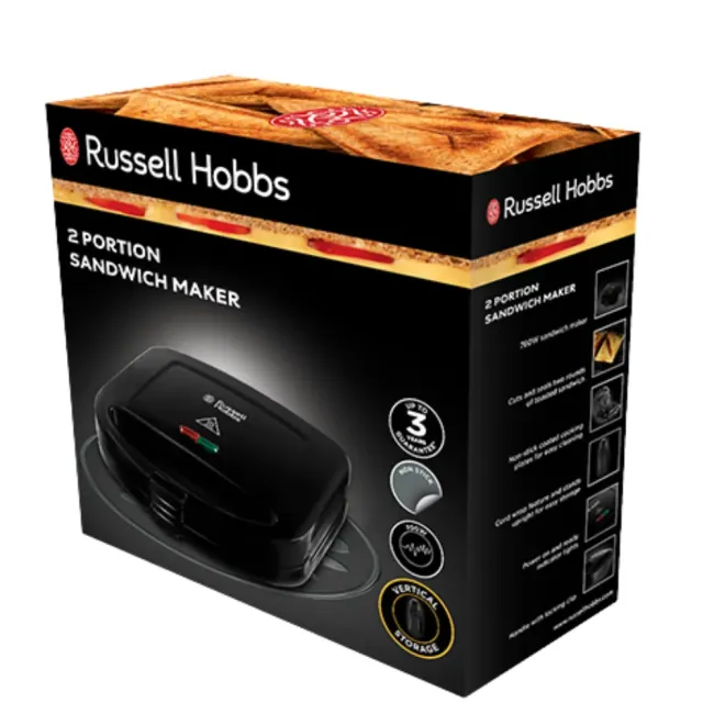 APPAREIL A SANDWICH CROQUE ET GRILL PLAQUES RUSSELL HOBBS