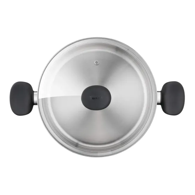 FAITOUT INOX+COUV EN VERRE 24CM PRIMARY E3084604 TEFAL