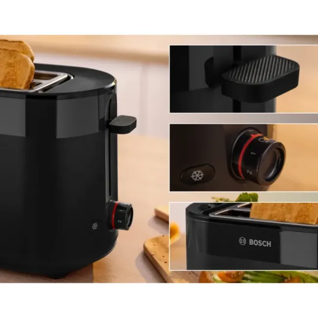 CAFETIERE TKA2M113+BOUILLOIRE TWK2M163+TOASTER TAT2M123 NOIR BOSCH