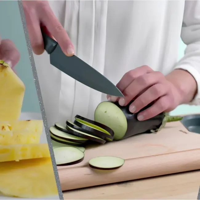 COUTEAU SANTOKU 12CM +COUV FRESH KITCHEN TEFAL