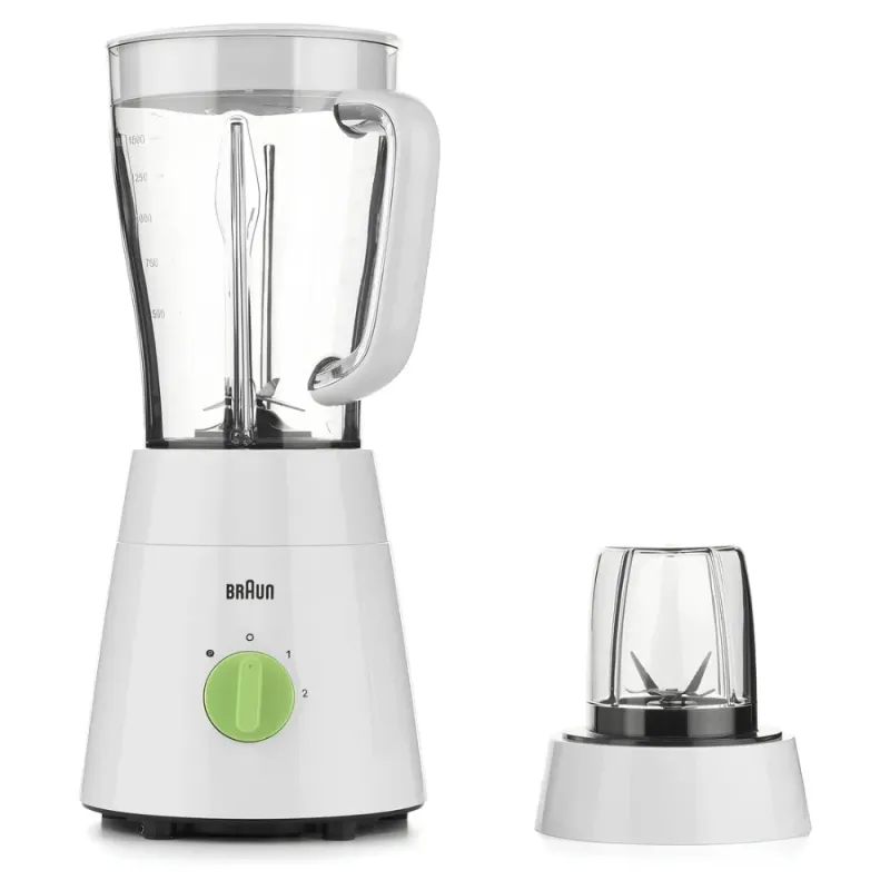 Blender 2 vitesses + Pulse - 1,75 L - 500 W Blanc/Vert BRAUN
