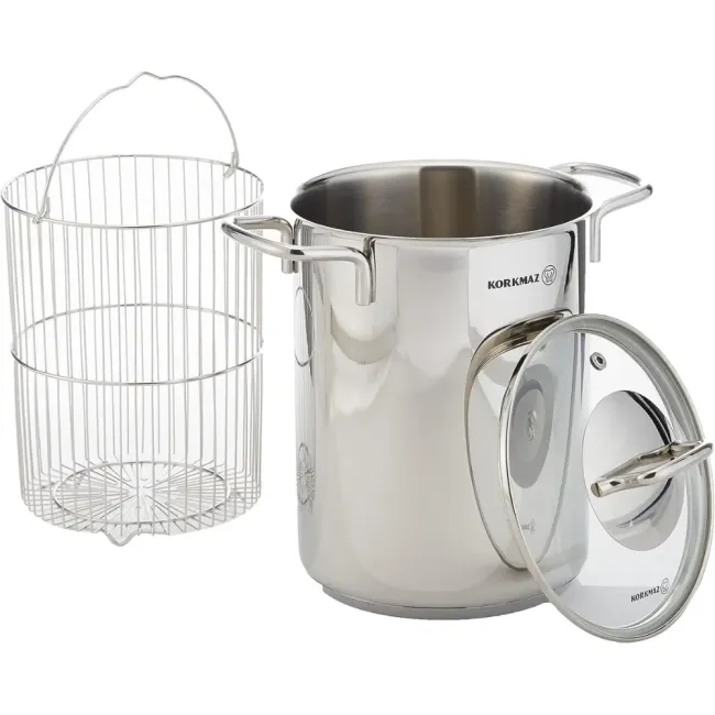SET A ASPERGE INOX PERLA 16 CM KORKMAZ