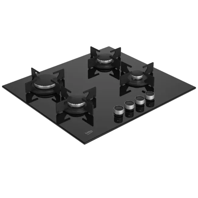 TABLE DE CUISSON 4F 60CM NOIR LAQUE BEKO