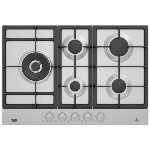TABLE DE CUISSON 5F 75CM INOX BEKO