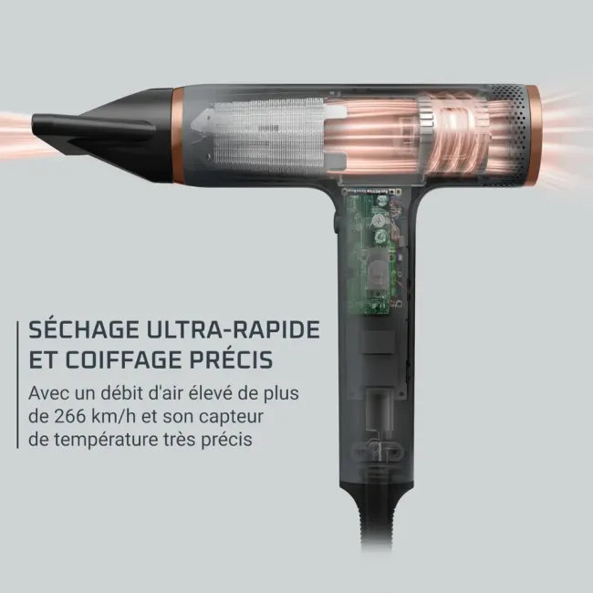 SECHE CHEVEUX MAESTRIA NANO ULTIMATE EXPERIENCE 266KM/H GRIS ROWENTA