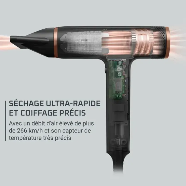 SECHE CHEVEUX MAESTRIA NANO ULTIMATE EXPERIENCE 266KM/H NOIR ROWENTA