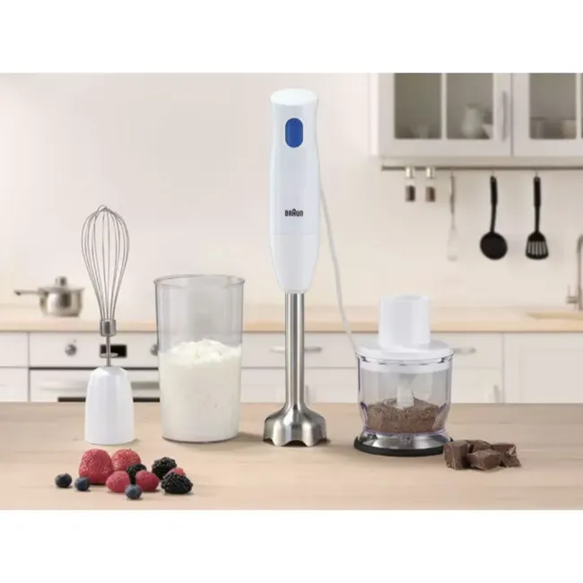 Mixeur plongeant MultiQuick 1+mini hachoir+fouet 450 W BRAUN