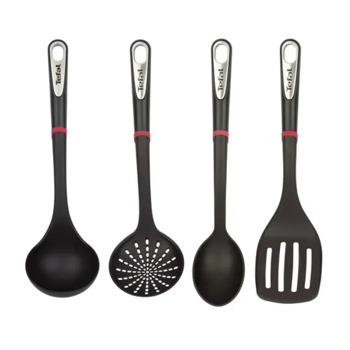 PENDERIE NOIR 4PCS INGENIO ( LOUCHE+ECUMOIRE+CUILLERE +SPATULE) TEFAL