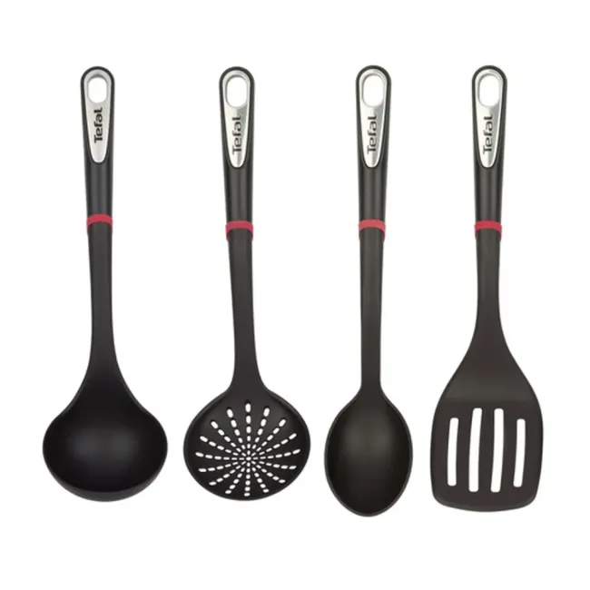 PENDERIE NOIR 4PCS INGENIO ( LOUCHE+ECUMOIRE+CUILLERE +SPATULE) TEFAL
