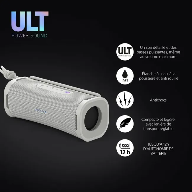 ENCEINTE PORTABLE ULT FIELD 1 WIRELESS GREY SONY