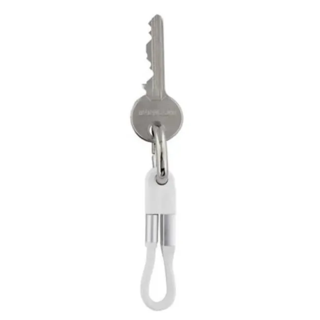 Câble USB/Micro USB porte-clés - Blanc TNB