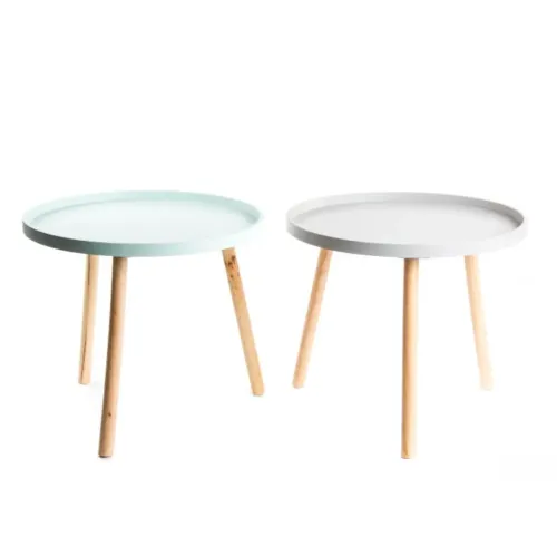 TABLE AUXILIAIRE BOIS 50X45 NATUREL SCANDINAVE 2COULEURS