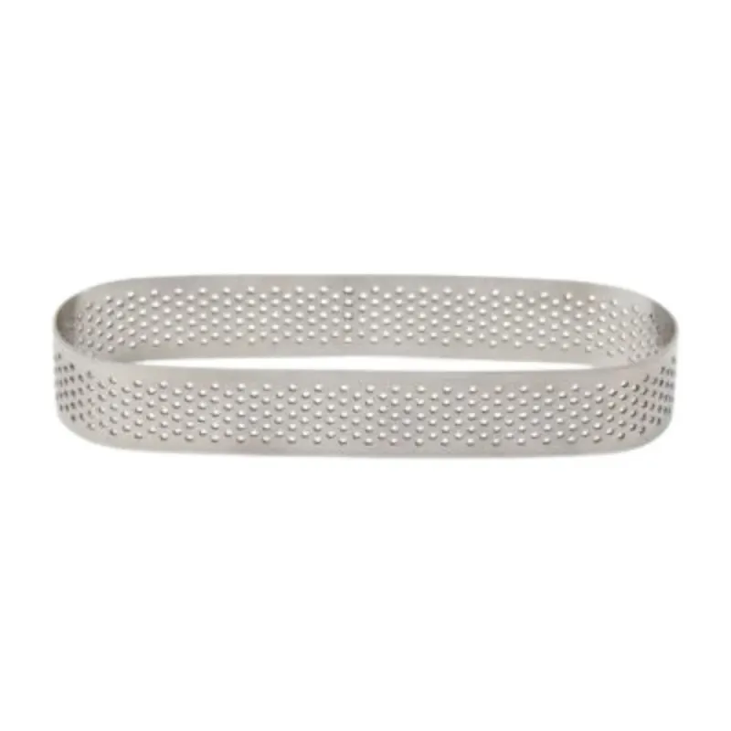 CERCLE A PATISSERIE PERFORE OVAL EN INOX 13X4CM PATISSE