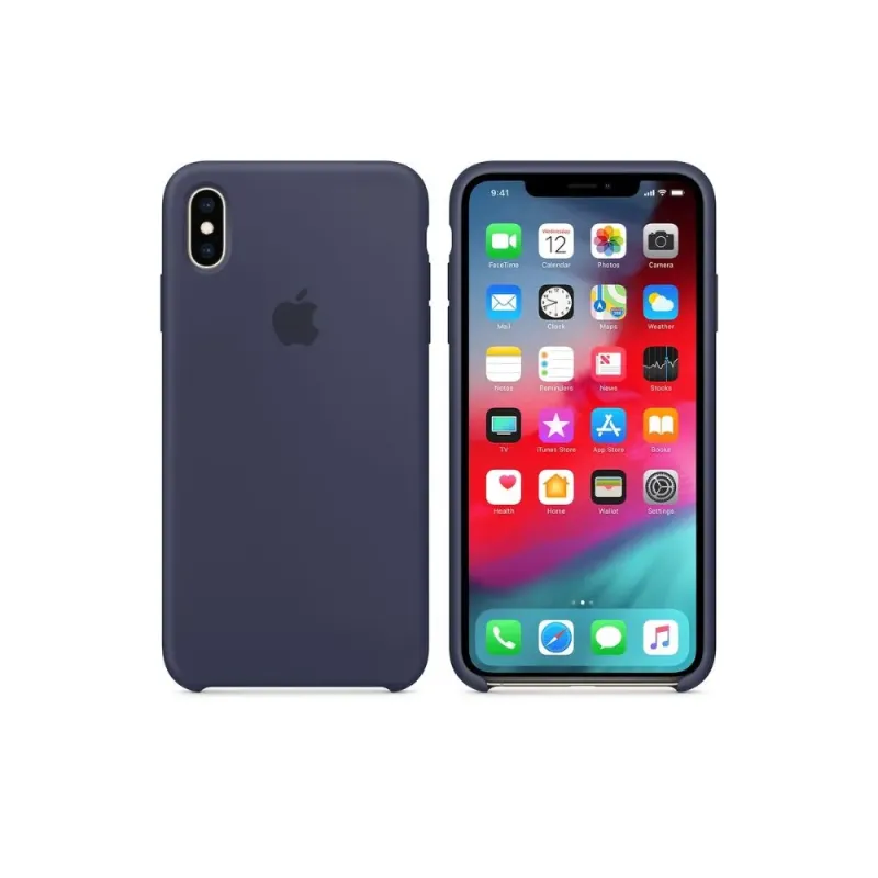 ETUI IPHONE XS MAX SILICONE CASE - MIDNIGHT BLUE APPLE