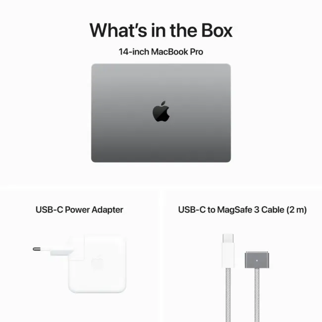 MACBOOK PRO 14" M3 CHIP 8CORE CPU 10CORE GPU 512GB SPACE GREY APPLE