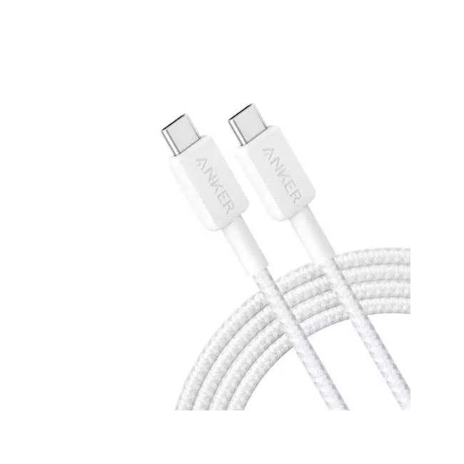 Anker 322 USB-C to USB-C Cable (6ft Braided) White 194644115739