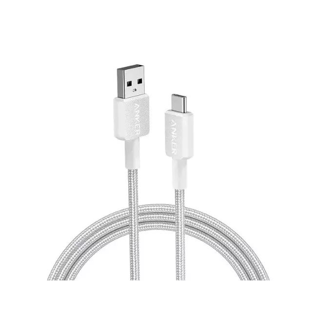 Anker 322 USB-A to USB-C Cable (3ft Braided) White 194644115609