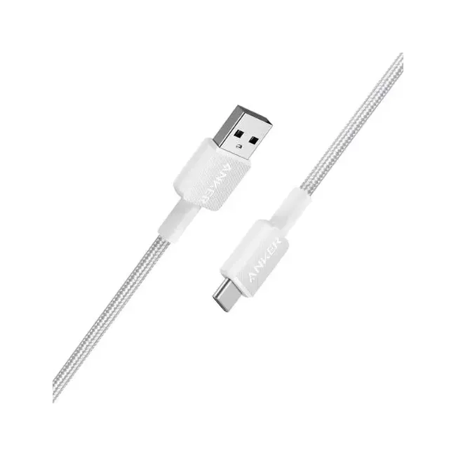 Anker 322 USB-A to USB-C Cable (3ft Braided) White 194644115609