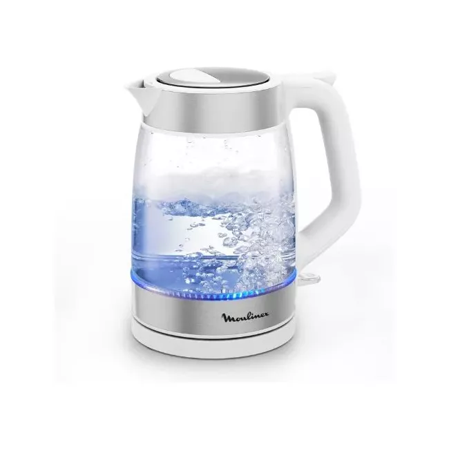 BOUILLOIRE EN VERRE 1.7L 2200W BLANC/SILVER MOULINEX