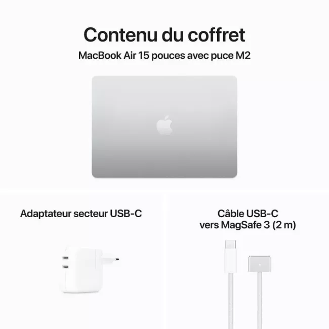 MacBook Air15''M2 chip 8-core CPU 512GB SILVER APPLE