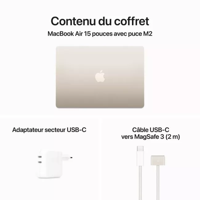 MacBook Air15''M2 chip 8-core CPU 512GB STARLIGHT APPLE