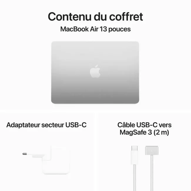 MACBOOK AIR 13'' M3 chip WITH 8-CORE 16GB/256GB SSD SILVER APPLE