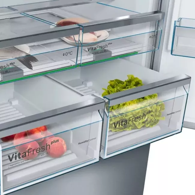 COMBINE BOTTOM FREEZER INOX 86CM EASY CLEAN A++ BOSCH
