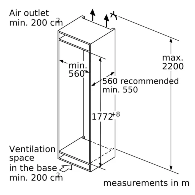 CONGELATEUR INTEGRABLE NF SERIE 6 177.2X55.8CM  BOSCH