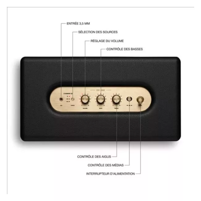 ENCEINTE STANMORE III BLACK MARSHALL
