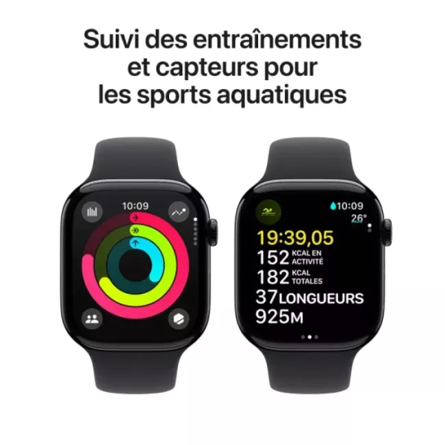 APPLE WATCH SERIES 10GPS 46mm Jet Black Case with Black Sport Band ML