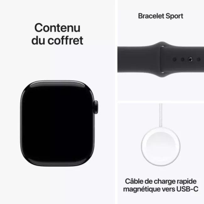 APPLE WATCH SERIES 10GPS 46mm Jet Black Case with Black Sport Band ML