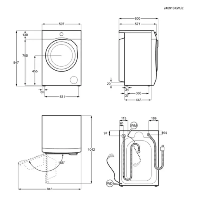 LAVE LINGE 8KG/1400TRS SERIE 7000 AEG