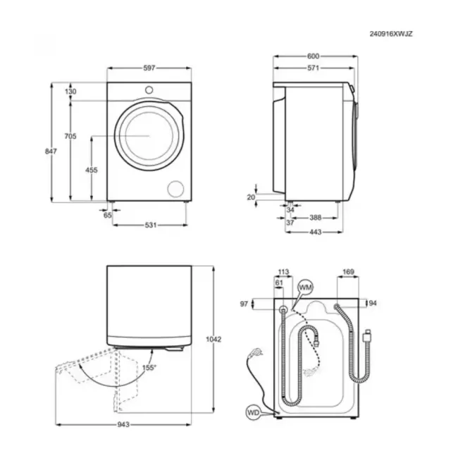 LAVE LINGE 9KG/1400TRS SERIE 8000 AEG