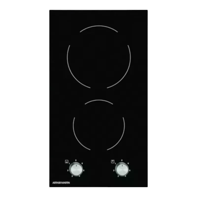 TABLE DE CUISSON DOMINO VITROCERAMIQUE ELECT 2 F NOIR ARTHUR MARTIN