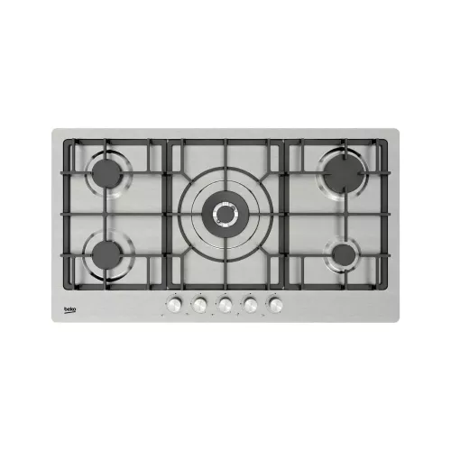 TABLE DE CUISSON 90CM 5F INOX BEKO