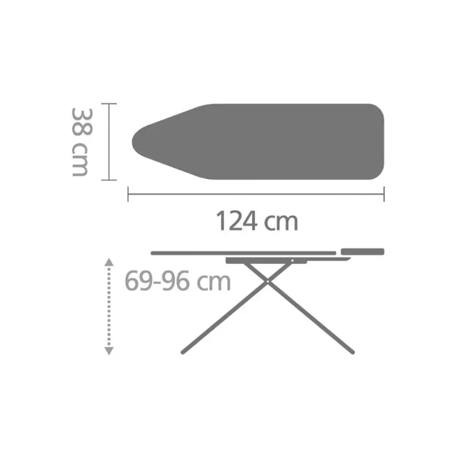Table à Repasser B, 124x38cm Tropical Leaves BRABANTIA