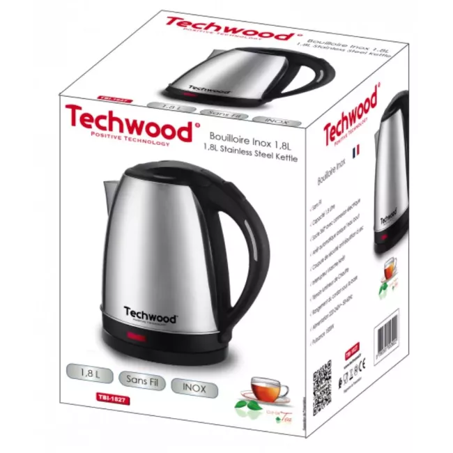 BOUILLOIRE 1.8L INOX TECHWOOD