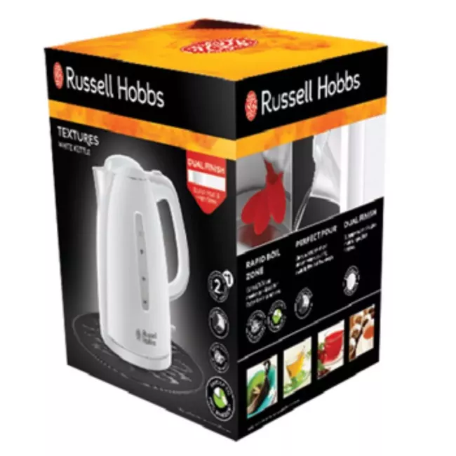 BOUILLOIRE TEXTURES BLANC 2400W 1.7L RUSSELL HOBBS